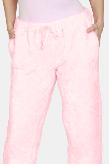 Zivame Fluffy Fur Knit Pyjama - Candy Pink — image 5
